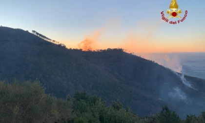 Incendio sulle alture di Genova: a fuoco circa 30 ettari sul Monte Moro