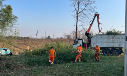 Villaretto, ultimata oggi la pulizia della scarpata lungo la strada comunale
