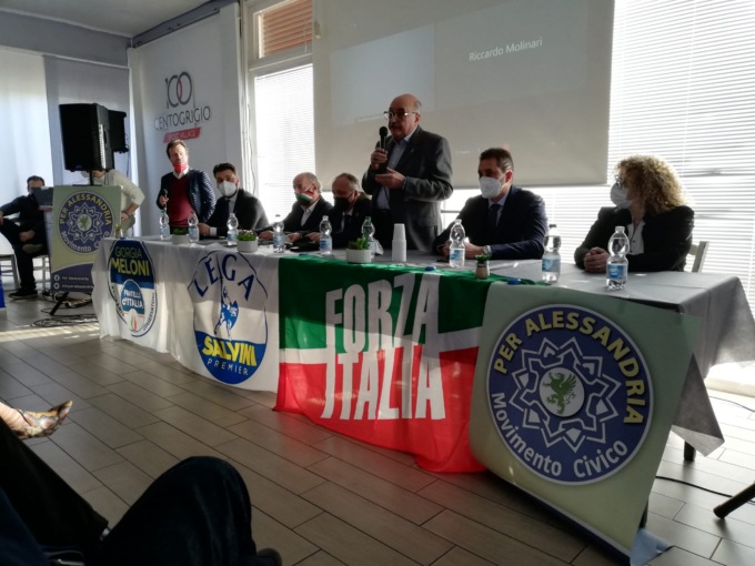 Alessandria, è in corso la presentazione del candidato Cuttica di Revigliasco