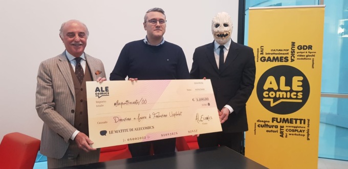 Alecomics dona alla Fondazione Uspidalet il ricavato dell’asta delle tavole originali di molti artisti del fumetto italiano