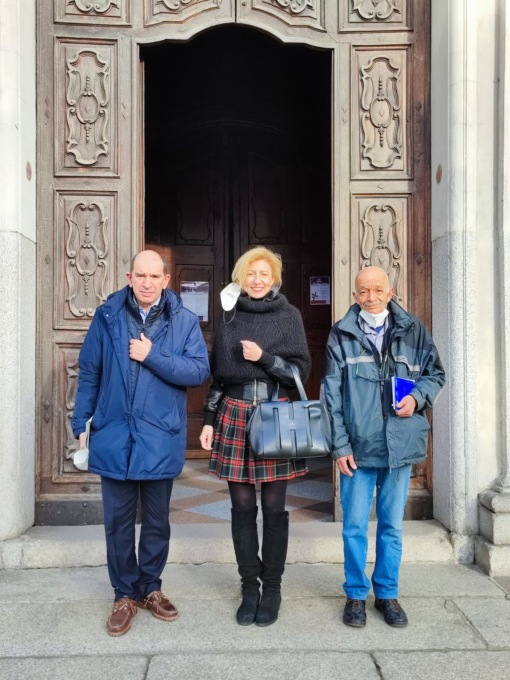 L’artista Moni Carrasco in visita a Palazzo Pellizzari