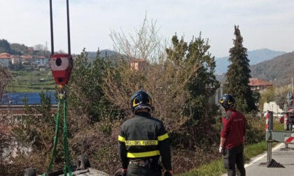 Sant’Olcese, perde il controllo della vettura che esce fuori strada. Immediati i soccorsi