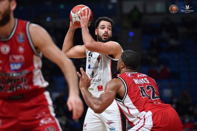 Derthona Basket, 20’ equilibrati con l’Olimpia, poi Milano dilaga