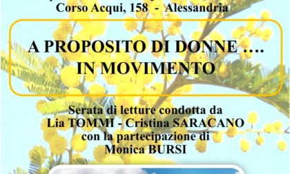 Alessandria: “A proposito di donne…in movimento…”, venerdì 11 marzo