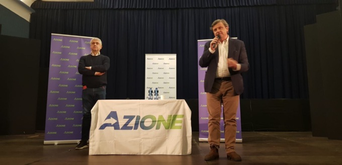 Carlo Calenda ad Alessandria per sostenere il candidato sindaco Giovanni Barosini
