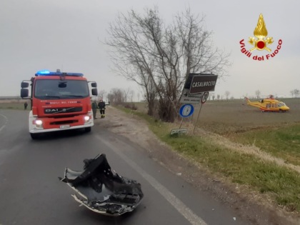Schianto frontale tra due vetture, a Casalnoceto arriva l’elisoccorso