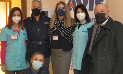 Gli Allievi Agenti di Alessandria all'Avis per donare il sangue