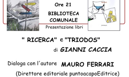 Tagliolo Monferrato, appuntamento in Biblioteca per la presentazione dei volumi di Gianni Caccia