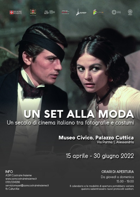 Mostra “Un set alla moda” ad Alessandria: a Palazzo Cuttica, un secolo di cinema italiano tra foto e costumi
