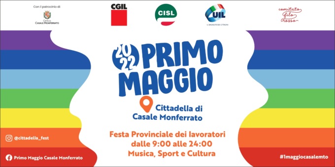 Casale Monferrato, tutto pronto per la Festa #1maggiocasalemto: Al lavoro per la Pace
