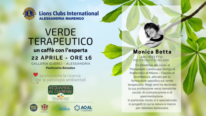 Floreale, dal 22 al 25 aprile: verde terapeutico, un caffè con l’esperta