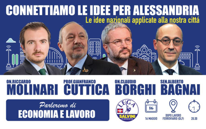 Lega, lunedì sera focus su Economia e Lavoro: su cosa puntare per far crescere Alessandria?