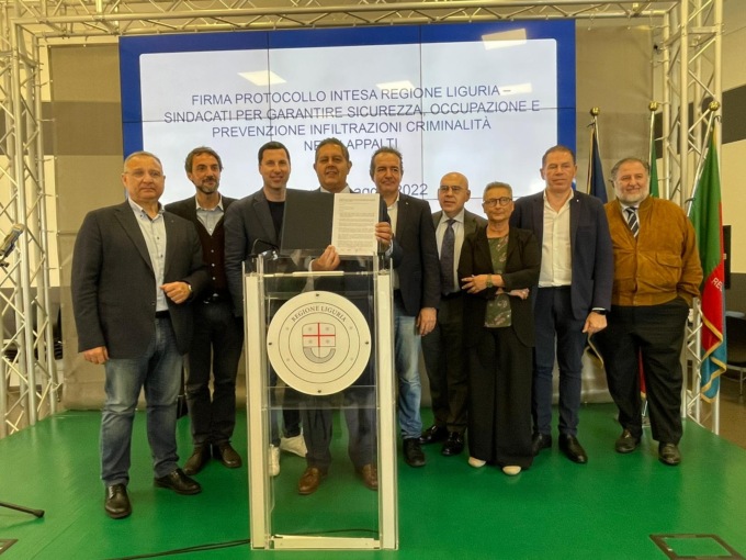 Pnrr Liguria: firmato accordo tra Regione e sindacati