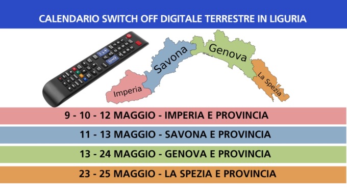 Liguria, risintonizzazione dei canali tv: Telecity 7Gold sarà sul canale 13