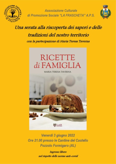 “Ricette di famiglia”, incontro a Pozzolo con l’autrice del libro Maria Teresa Taverna