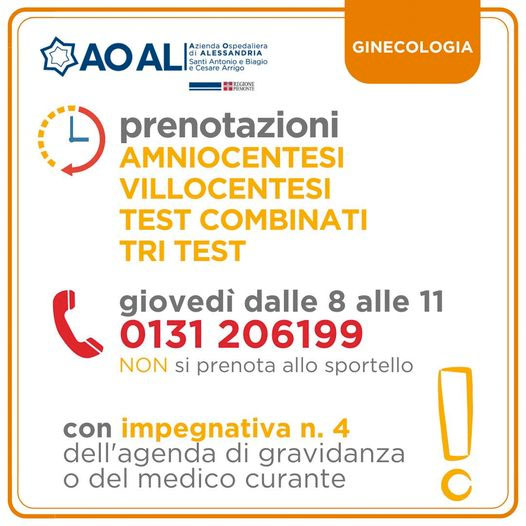 Cambio orari e giorni di prenotazione per alcuni esami nel reparto di Ginecologia
