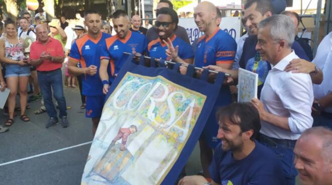 La squadra di Viticoltori di Castelnuovo Calcea si aggiudica la Corsa delle Botti