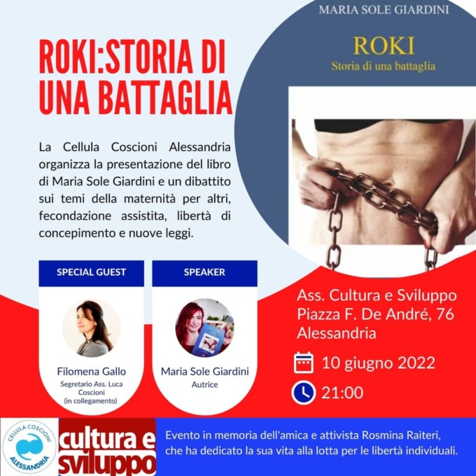 L’Associazione Cultura e Sviluppo ospita la presentazione del libro “Roki: storia di una battaglia”