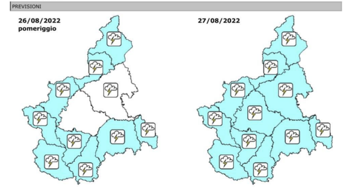 Pioggia in provincia di Alessandria nel fine settimana