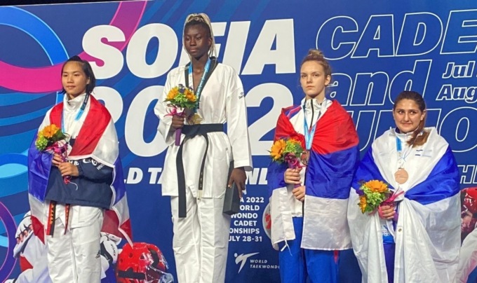 L’alessandrina Laurène Kimi Ossin medaglia d’oro ai mondiali di Taekwondo in Bulgaria