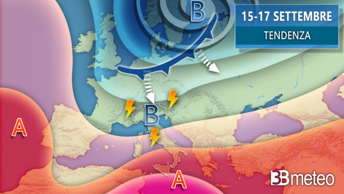 3bmeteo: “Dal caldo africano all’autunno in una settimana”