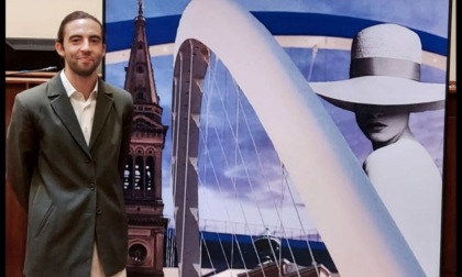 L'opera dell'artista Andrea Canestri "A lessandria" nella Sala del Consiglio Comunale di Alessandria