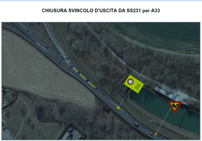 Alba: chiuse al traffico la bretella e la strettoia in direzione Asti dello svincolo della tangenziale
