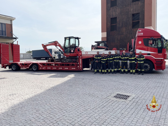 Alluvione Marche, una squadra di Vigili del Fuoco è partita alla volta di Senigallia