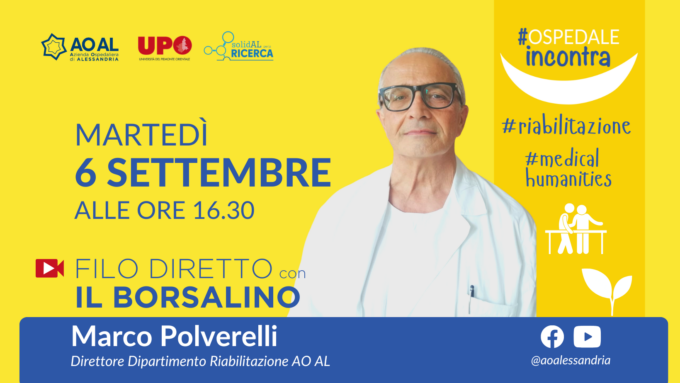 Ospedale Incontra: filo diretto con il Borsalino il 6 settembre