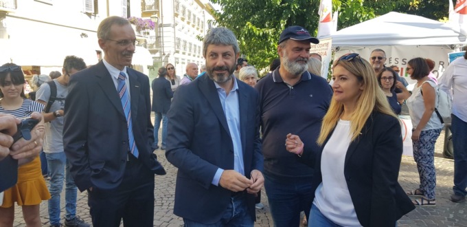 Alessandria, evento in piazza Marconi con il Presidente della Camera Roberto Fico