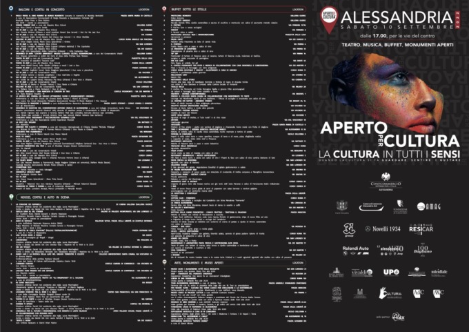 “Aperto per cultura” Alessandria, 110 appuntamenti che uniscono cultura ed enogastronomia