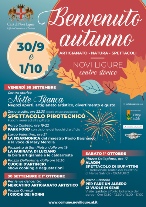 Novi Ligure festeggia l’autunno tra artigianato, natura e spettacoli