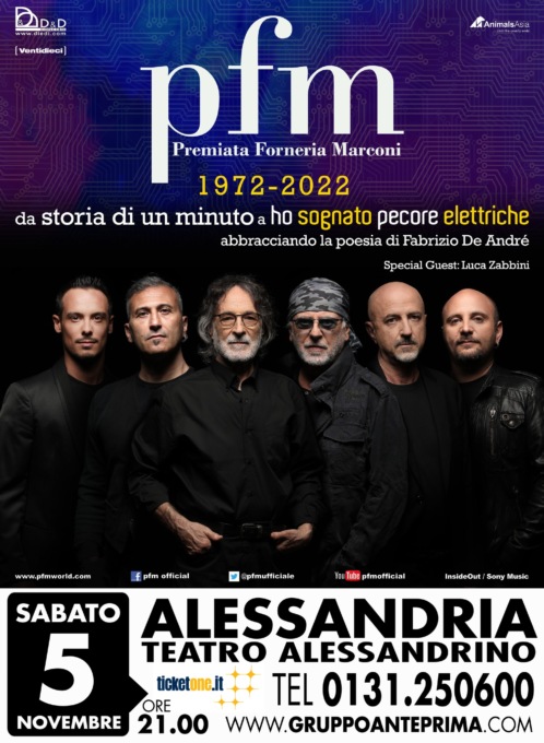 La Pfm in concerto il 5 novembre ad Alessandria per Bios – Donne operate al seno