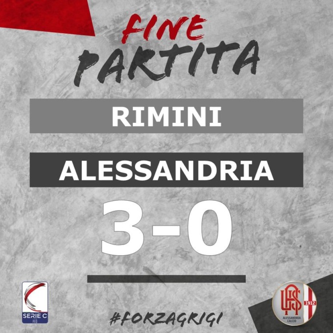 Alessandria Calcio: finale disastroso e brutta sconfitta a Rimini