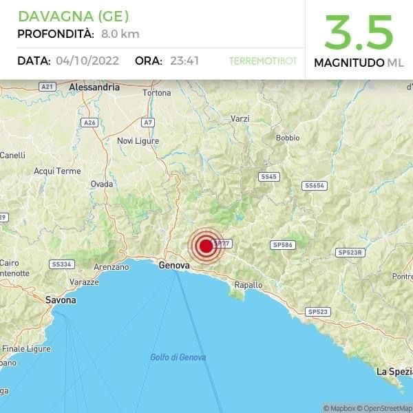 Genova, forte scossa di terremoto. Avvertita anche nell’Alessandrino