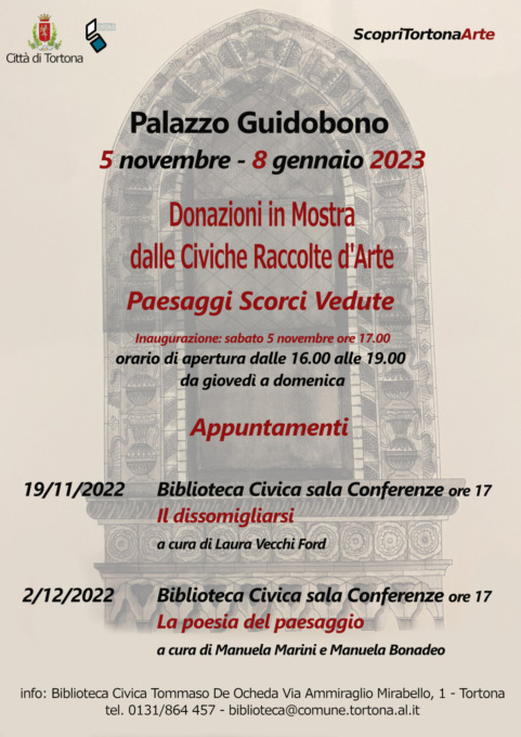 Tortona, “Paesaggi, scorci, vedute” in mostra a Palazzo Guidobono
