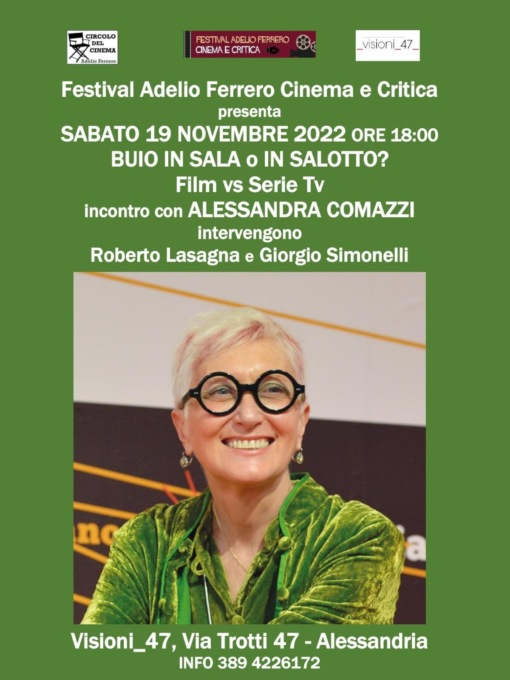Festival Adelio Ferrero, sabato 19 incontro con Alessandra Comazzi su “film vs. serie tv”