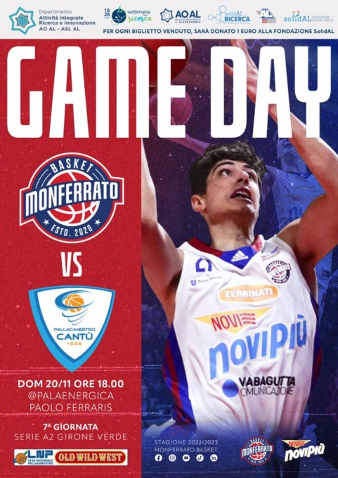 Settimana della ricerca: la Monferrato Basket a fianco di Solidal