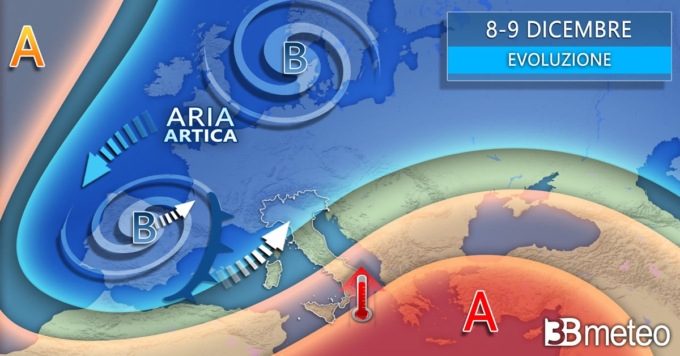 3B Meteo: “Ponte dell’Immacolata con il maltempo, altra pioggia e neve anche a quote basse”