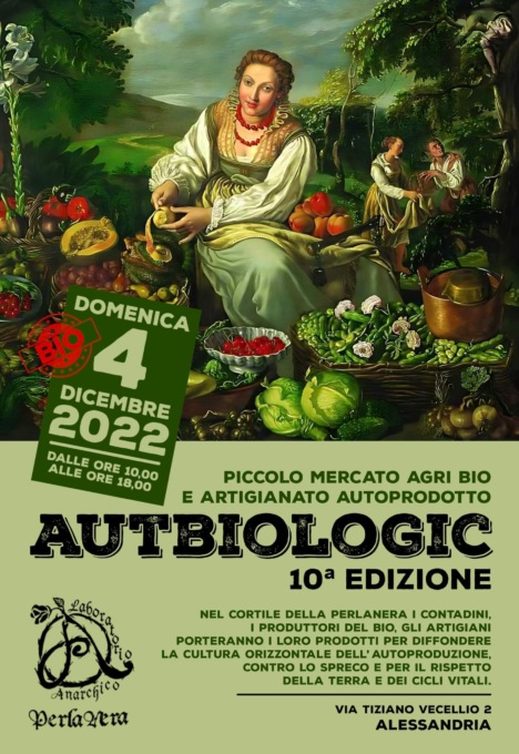 Alessandria, oggi al PerlaNera ”Autbiologic”, piccolo mercato dell’agro-bio