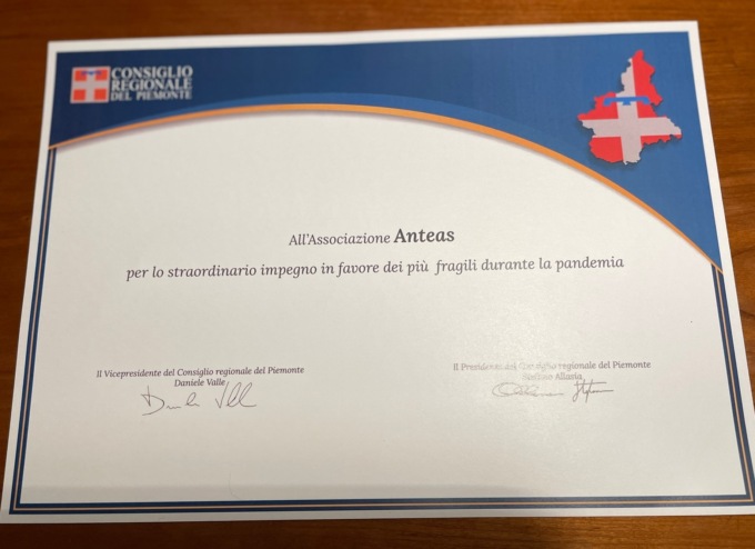 Volontariato, Valle e Ravetti (PD) hanno premiato la delegazione di Anteas di Alessandria