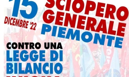 Sciopero Generale Piemonte: giovedì 15 presidio anche ad Alessandria davanti alla Prefettura