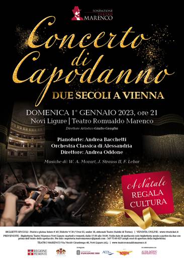 Teatro Marenco di Novi Ligure: il primo gennaio concerto di Capodanno “Due secoli a Vienna”