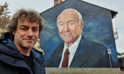 Nichelino, un murales dedicato a Piero Angela