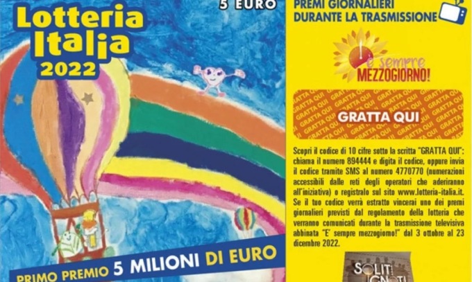 Lotteria Italia 2022: i biglietti vincenti di terza categoria da 20.000€
