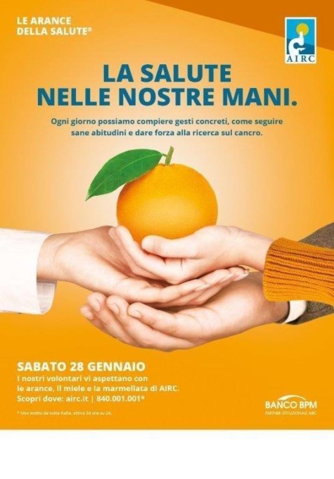 Fondazione AIRC, sabato 28 gennaio giornata dedicata alla prevenzione