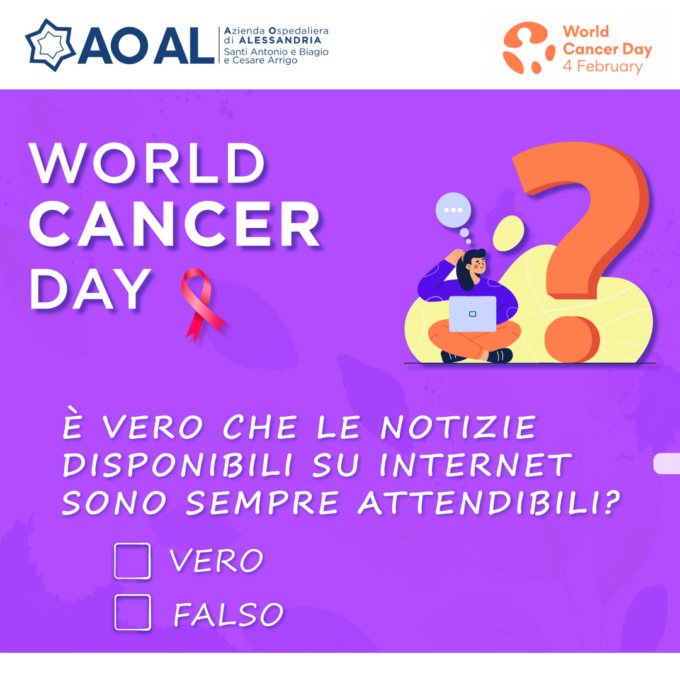Giornata Mondiale contro il Cancro: al via una campagna informativa dell’Azienda Ospedaliera