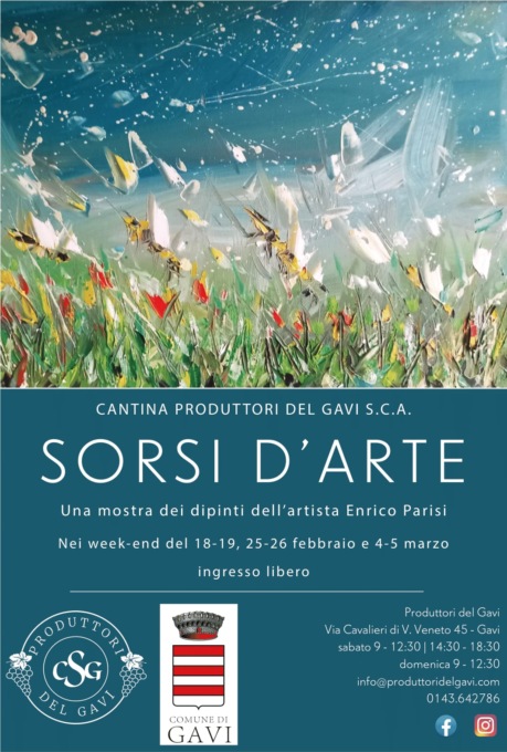 Sorsi d’arte, una mostra con i dipinti di Enrico Parisi accompagnati da un calice di vino