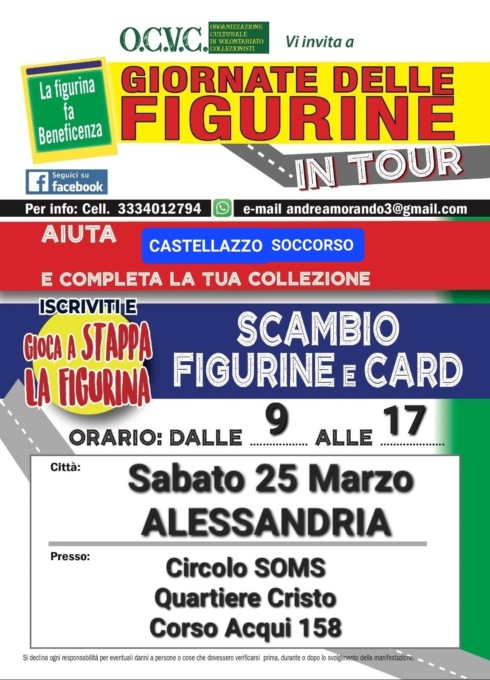 Alla soms del Cristo di Alessandria il 25 marzo torna la giornata delle figurine
