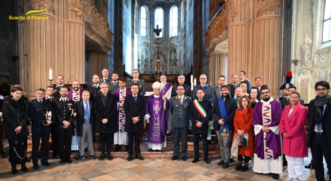 Guardia di Finanza di Asti, celebrazione del Precetto Pasquale Interforze